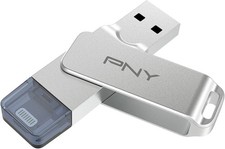PNY - 128GB DUO LINK USB 3.2 Compatible with iPad/iPhone-  Bulk Package