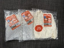 Warner's Lace Hi Cut Panty 5109 Size XL/8 BRAND NEW 3 Pair Sealed In Packages