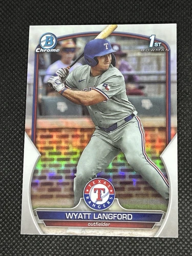 WYATT LANGFORD 2023 BOWMAN CHROME DRAFT 1ST BASEBALL REFRACTOR Q1360