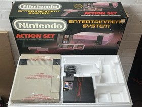 Nintendo Entertainment System (NES, 1989) Action Set LOT: Box, Console & More