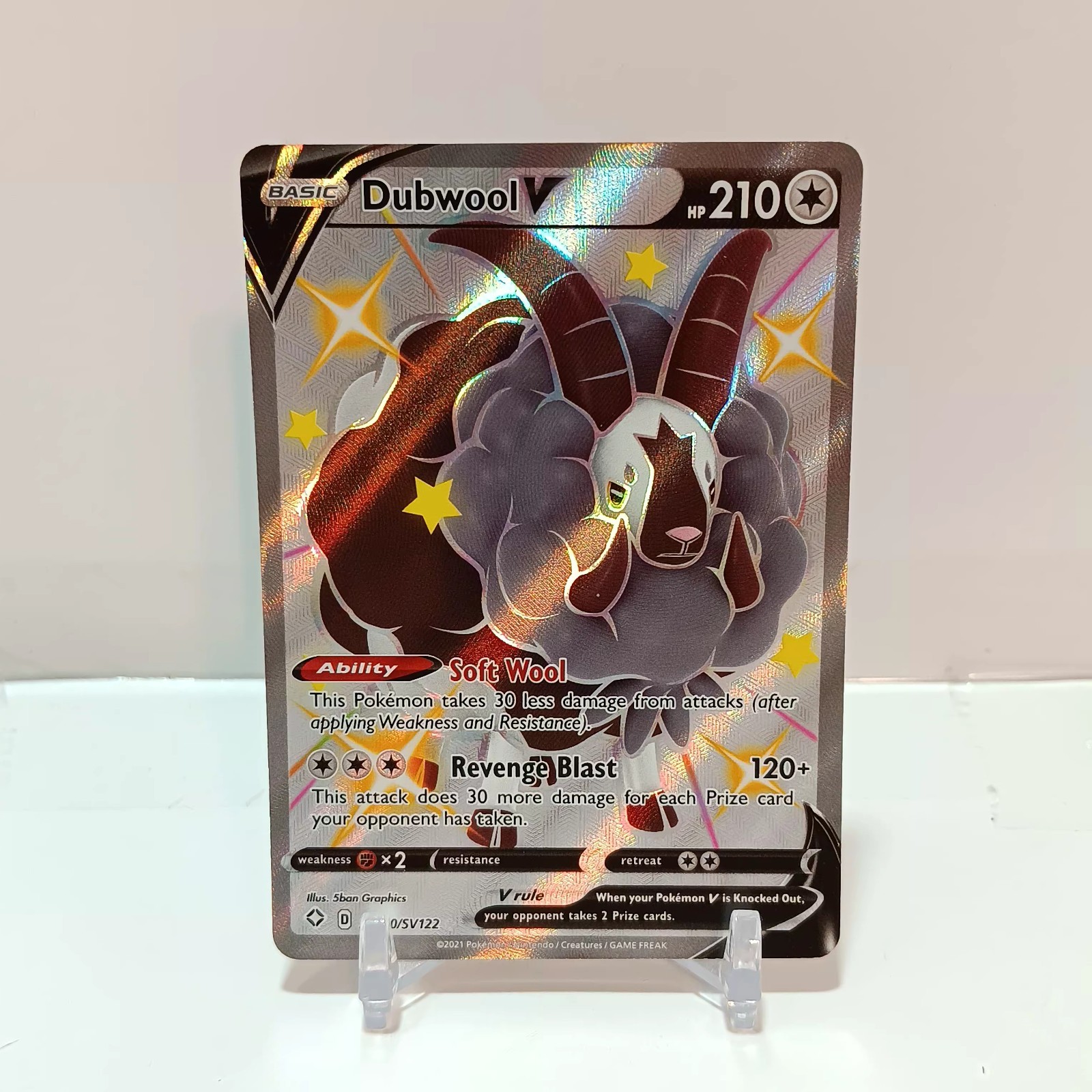 Pokémon Dubwool V SV120/SV122 NM Shining Fates: Shiny Vault