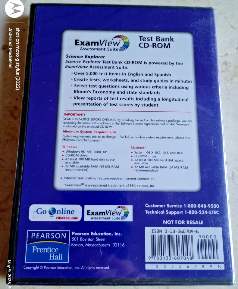 NEW SEALED PRENTICE HALL EXAMVIEW TEST BANK SCIENCE EXPLORER PC CD ROM - Image 2 of 2