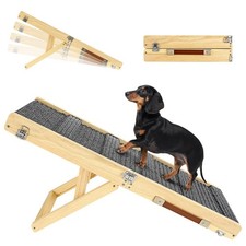 2026 Upgraded Dog Ramp for Couch, Foldable Small Dog Ramp for Sofa, 4 Adjusta...