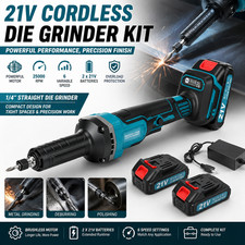 Die Grinder 14 Straight Die Grinder 25000rpm 6 Variable Speed W 2x Batteries