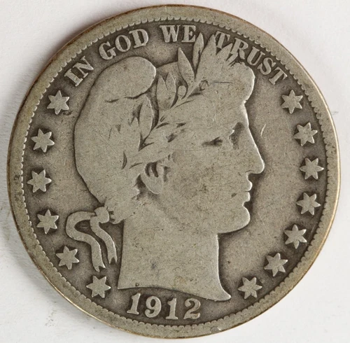VG 1912 D  Barber Half Dollar