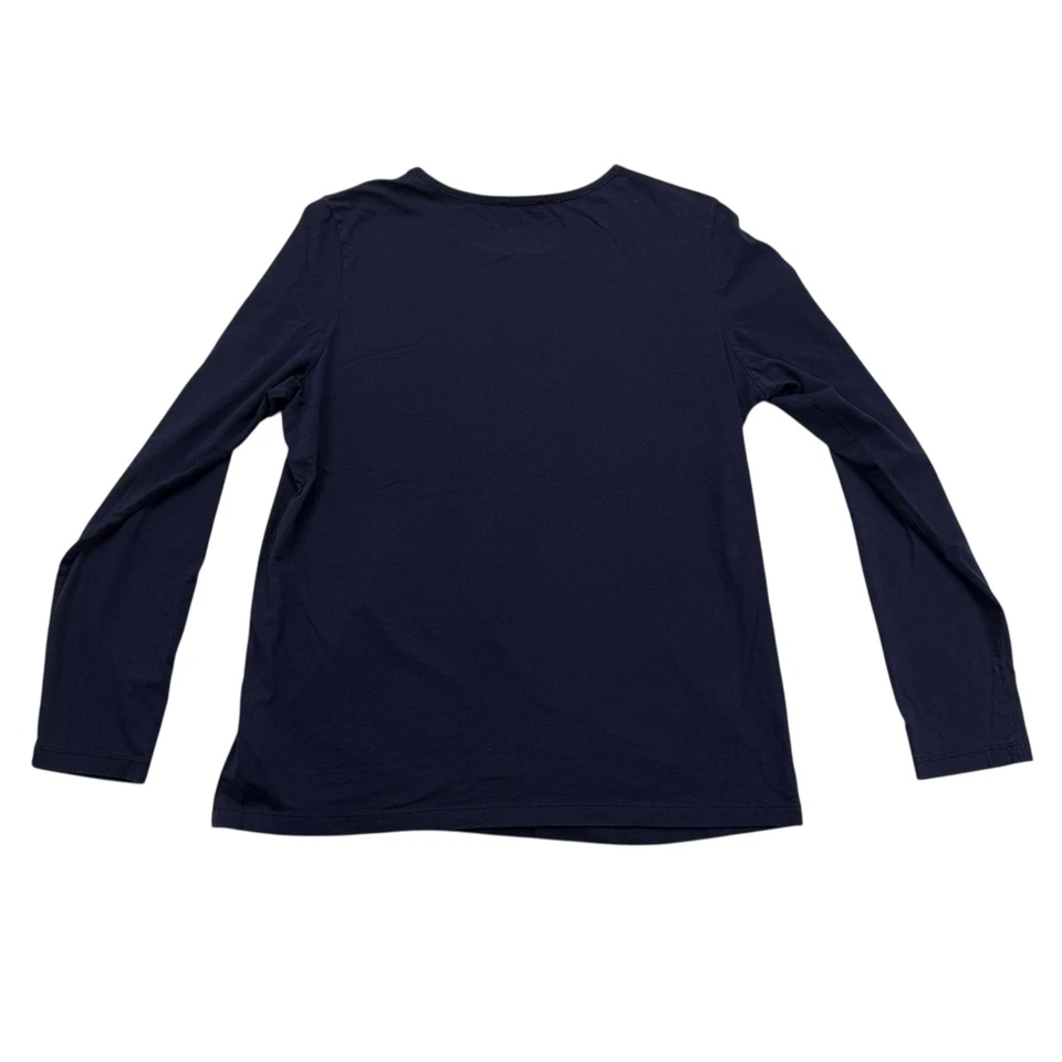 Avon Christmas Shirt Womens Medium M Blue FA LA LA LA Llama Long Sleeve Holiday - Image 2 of 4