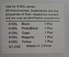 5 410XL Ink Cartridges Compatible With 410XL