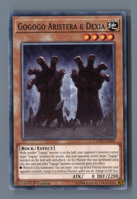Gogogo Aristera & Dexia COTD-EN092 Code of the Duelist Yu-Gi-Oh 1st Edition LP