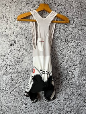 Castelli Rosso Corsa Cycling Bib Shorts White Fizi:k Team Size XS