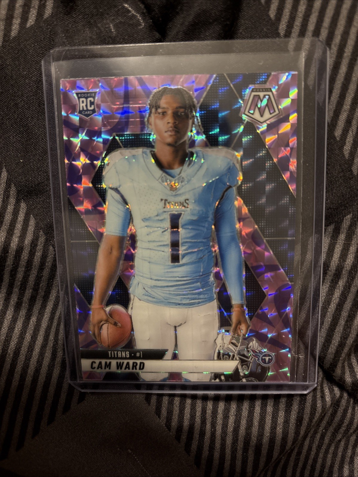 2025 Mosaic Football Cam Ward Reactive Purple  Rookie Variation RC #272 Titans