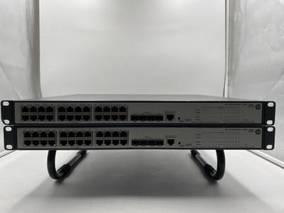 Lot of 2 HP V1910-24G-PoE JE008A 3Com BaseLine 2928-PWR Plus