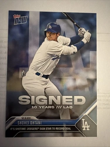 Shohei Ohtani Signs With Dodgers 2023 TOPPS NOW Card #OS21