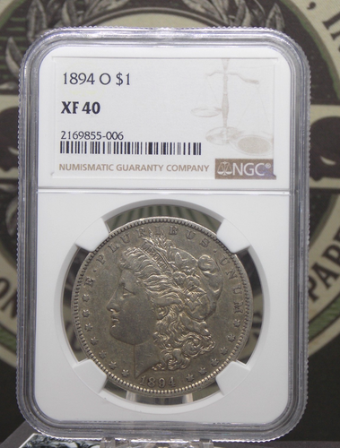 1894 "O" Morgan SILVER Dollar $1 NGC XF40 #006 Extra Fine ECC&C, Inc. - Picture 3 of 5