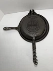 VTG Griswold American #8 Cast Iron Waffle Maker 3 Piece 885F/886A Base Is #975H