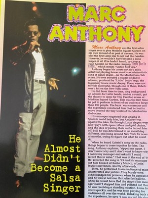 Marc Anthony, Full Page Vintage Pinup