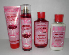 Bath  Body Works Mrs. Claus' Cocktail Lot of 4 Full Size Lotion Wash Mist Cream