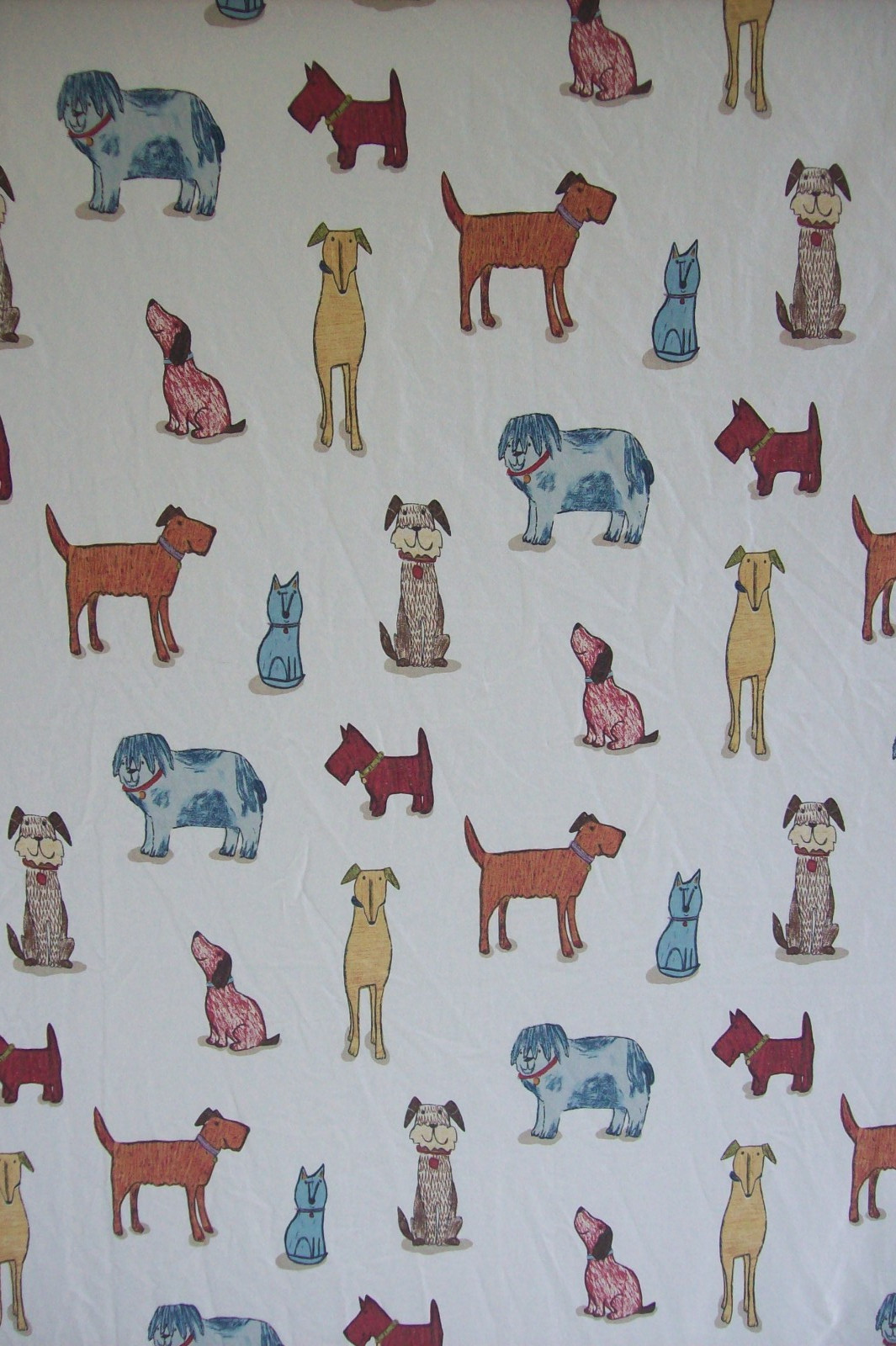 The Company Store Twin Flat Sheet~Dog Breed Graphic~100% Cotton
