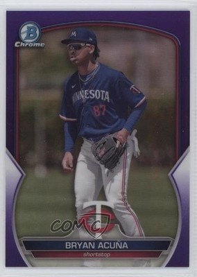 2023 Bowman Chrome Prospects Purple Refractor 18/250 Bryan Acuna Acuña 0w3