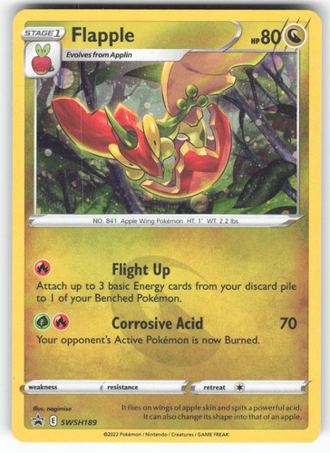 Flapple SWSH189 Holo Promo Sword & Shield Promo Pokemon Lightly Played