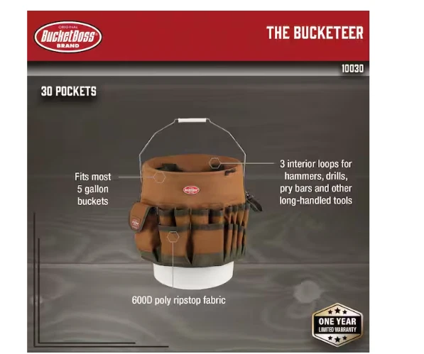 Bucket Boss The Bucketeer Bucket Tool Organizer in Brown, 10030 - Image 4 of 4