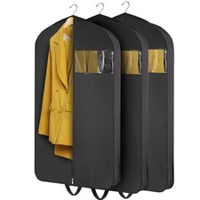 Garment Bags for Hanging Clothes 3-Pack - Travel Suit Closet Covers for Men a...
