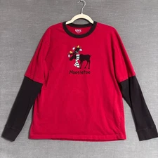 Lazy One XL Red Moose Moosletoe Holiday Christmas Family Pajamas PJs Sleep Funny