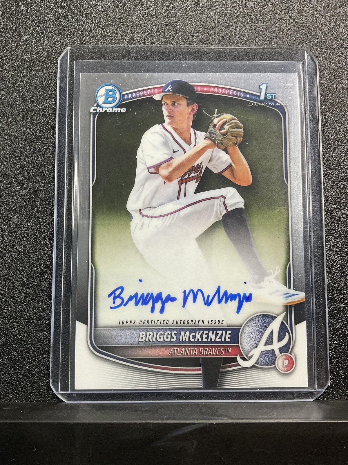 2025 Bowman Draft Briggs McKenzie #CPA-BM Chrome Prospect Auto Atlanta Braves