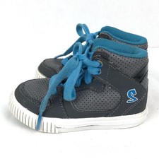 Skechers Gray Blue High Top Sneakers Toddler Sz 6