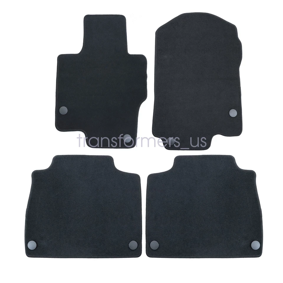2020-2025 For Mercedes-Benz GLE-Class Front-Rear Velour Floor Mats Carpet Black - Image 4 of 4