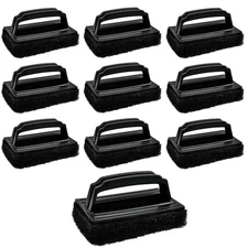 10 Pcs Screen Printing Scrub Pad,Screen Print Ink Scrub Cleaner Brush with Handl
