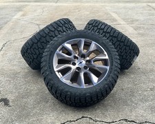 20 Chevy Silverado Oem Gunmetal Rst Wheels 33x12.50r20 Rugged Terrain Tires
