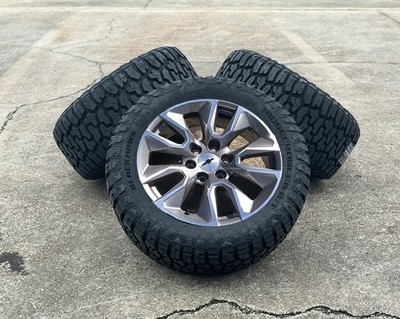 20'' Chevy Silverado OEM Gunmetal RST Wheels 33x12.50R20 Rugged Terrain Tires