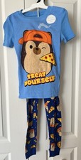 Squishmallows Boys 3-Piece Pajama Top Shorts Pants Set Size 8 NWT