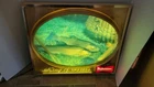Budweiser Beer Fishing Light Up Sign Vintage 1960s Lake Cabin Northwoods