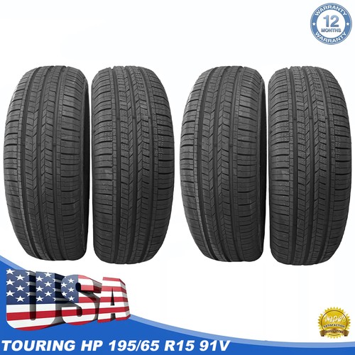 4PCS All-Season Passenger Tire 195/65 R15 91V Touring HP Performance Radial Tire - Picture 1 of 15