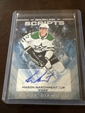 2024-25 Upper Deck Black Diamond Sparkling Scripts Mason Marchment Auto
