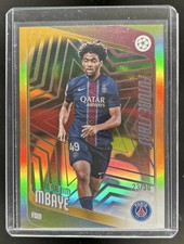 2025-26 Topps UEFA Ibrahim Mbaye Future Stars Gold Foil #/50 PSG