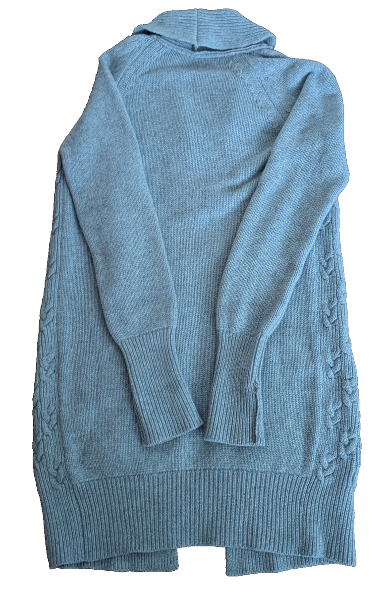 John Smedley women's imperial kashmir long open grey cardigan