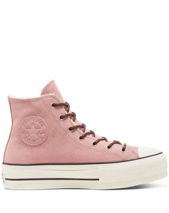 CONVERSE Womens Sherpa Chuck Taylor All Star Platform High Top Rust Pink Rosa 56 | eBay