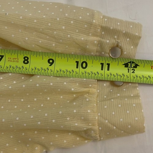 JCPenney Vintage 70er Jahre gelbes Schweizer Punkte Kleid Damen Größe Small? USA - Bild 9 von 13