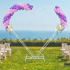 Metal Heart Shaped Wedding Arch Backdrop Stand White for Wedding Ceremony Decor