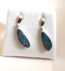NEW ~ 3.80 TCW OPAL DOUBLET DROP EARRINGS IN STERLING ~ OPAL HUNTER CLOSEOUT — photo 3