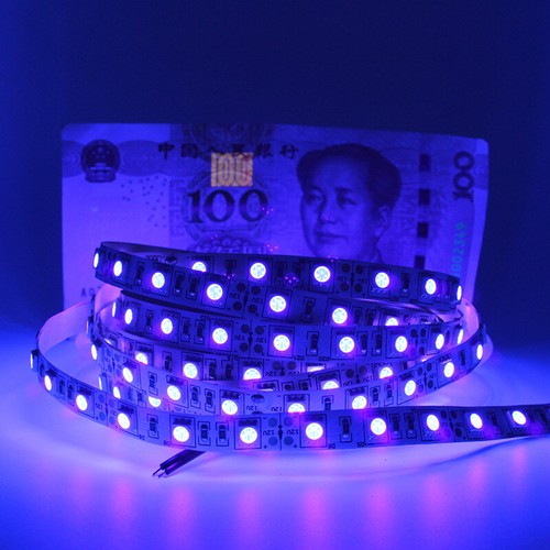 12V 5050 UV Led Strip Light 395-405nm Ultraviolet LED Purple Flexible Tape Lamp - Picture 5 of 14