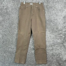 French Dressing Jeans Women's Tag 10P (28x30) Brown Petite Contour Easy Fit