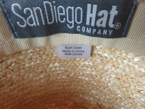 NEW San Diego Hat Company Brown Pastel Colorful Sun Hat Floppy Woven Straw UPF50 - Picture 9 of 11