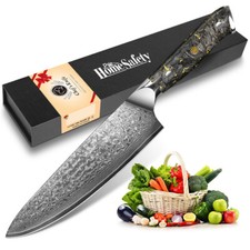Damascus Chef Knife 8Inch Damascus Kitchen Co...