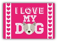 I Love My Dog Car Bumper Sticker Decal