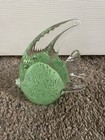 Vintage Glass Green/Clear Fish Figurine — photo 1