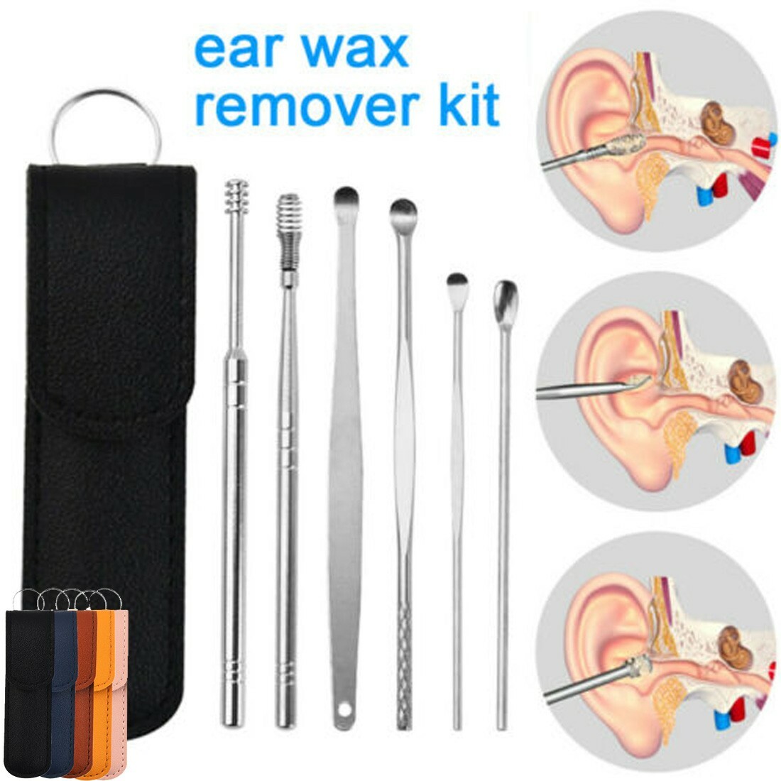 Ear Spring Tools Human Ear Cleaning Tools Ear Wax Removal, Ear Cleaner With Camera, Ear
