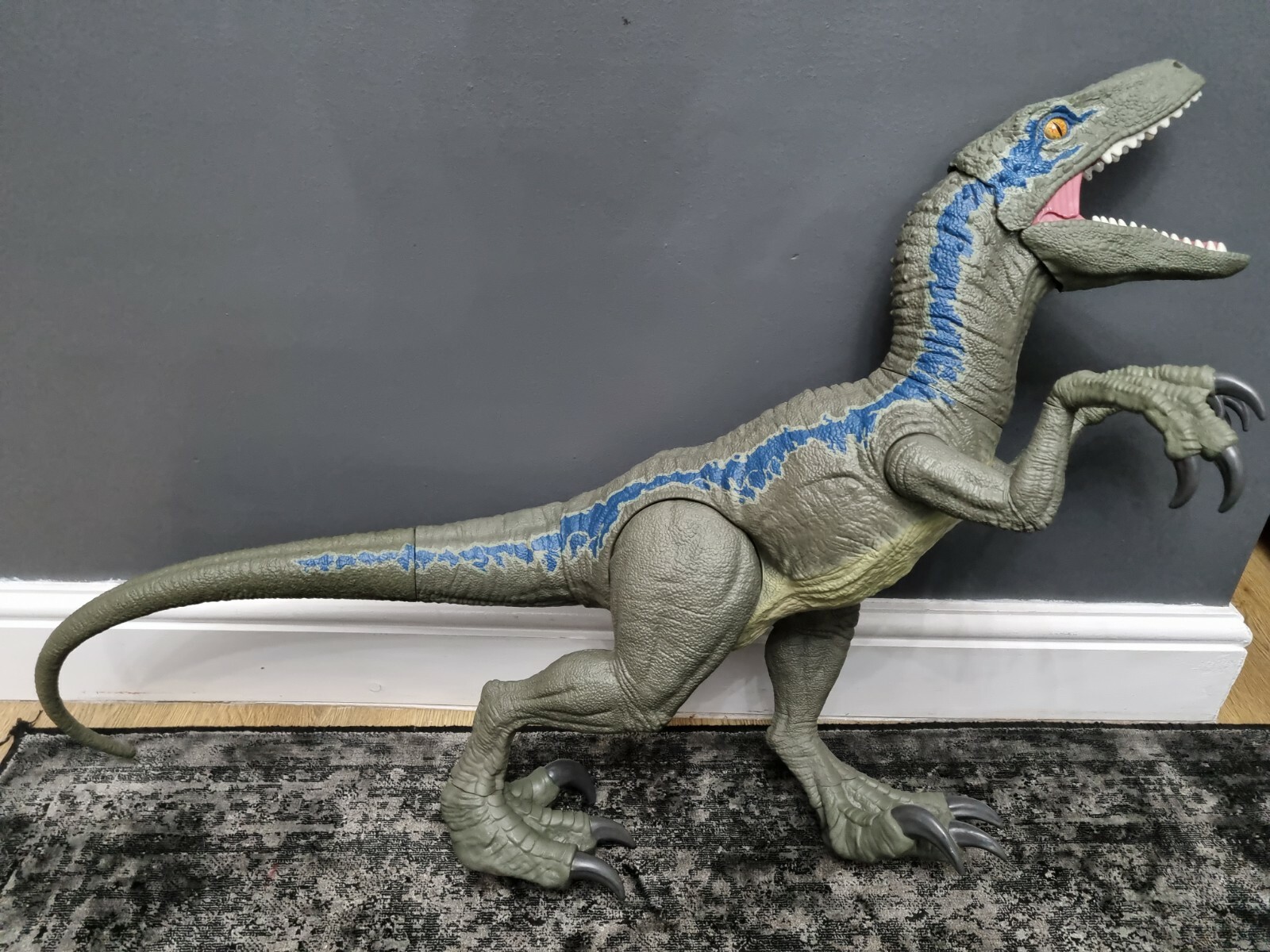 Mattel Jurassic World Velocirraptor Blue For Sale Online Ebay